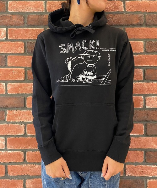 SNOOPY×OLD BETTY'S（スヌーピーカケルオールドベティーズ）の「SNP Sweat Parka（パーカー・レディース・杢グレー/グレー系その他5/ブラック系その他3/グレー系その他4/ブラック系その他2/ブラック/グレー系その他2/ブラック系その他4/ブラック系その他5/グレー系その他3/ブラック系その他/グレー系その他/ブラック系その他7/ブラック系その他6/ブラック系2/グレー系2/グレー系その他7/ブラック系1/グレー系1/ブラック系3・S）」の4枚目の写真