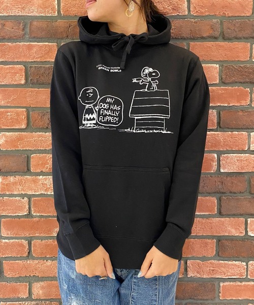 SNOOPY×OLD BETTY'S（スヌーピーカケルオールドベティーズ）の「SNP Sweat Parka（パーカー・レディース・杢グレー/グレー系その他5/ブラック系その他3/グレー系その他4/ブラック系その他2/ブラック/グレー系その他2/ブラック系その他4/ブラック系その他5/グレー系その他3/ブラック系その他/グレー系その他/ブラック系その他7/ブラック系その他6/ブラック系2/グレー系2/グレー系その他7/ブラック系1/グレー系1/ブラック系3・S）」の5枚目の写真