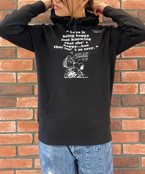 SNOOPY×OLD BETTY'S（スヌーピーカケルオールドベティーズ）の「SNP Sweat Parka（パーカー・レディース・杢グレー/グレー系その他5/ブラック系その他3/グレー系その他4/ブラック系その他2/ブラック/グレー系その他2/ブラック系その他4/ブラック系その他5/グレー系その他3/ブラック系その他/グレー系その他/ブラック系その他7/ブラック系その他6/ブラック系2/グレー系2/グレー系その他7/ブラック系1/グレー系1/ブラック系3・S）」の6枚目の写真