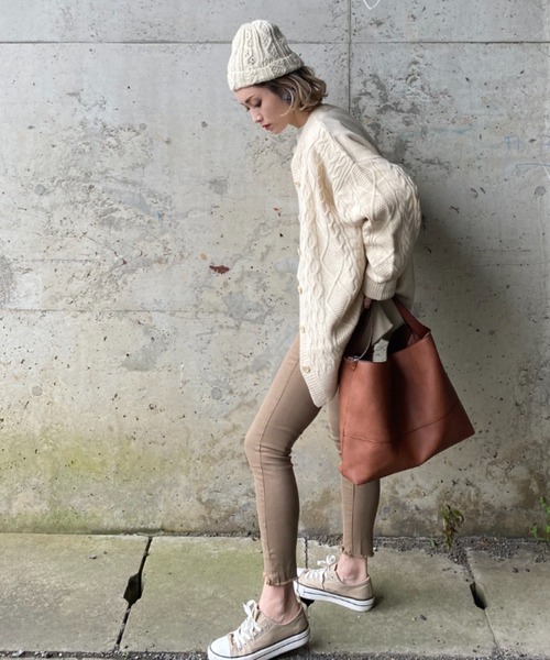 deux amour（ドゥーザムール）の「ケーブルカーディガン（カーディガン/ボレロ・レディース・ブラウン/アイボリー/ブラック・MEDIUM）」の17枚目の写真