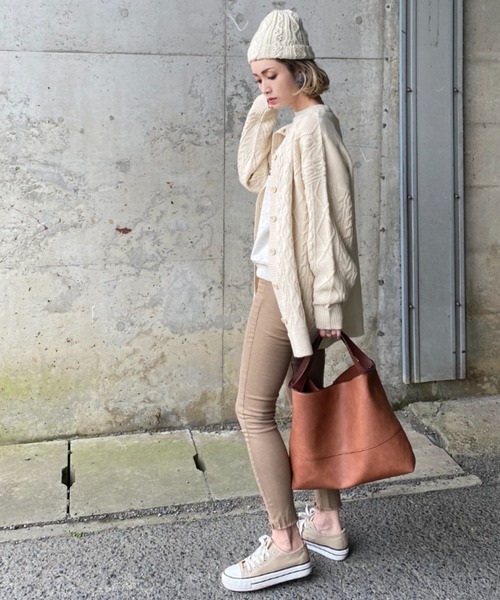 deux amour（ドゥーザムール）の「ケーブルカーディガン（カーディガン/ボレロ・レディース・ブラウン/アイボリー/ブラック・MEDIUM）」の18枚目の写真