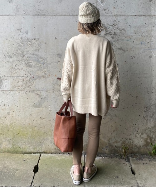 deux amour（ドゥーザムール）の「ケーブルカーディガン（カーディガン/ボレロ・レディース・ブラウン/アイボリー/ブラック・MEDIUM）」の22枚目の写真