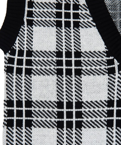 PUNYUS(プニュズ)の「チェックオーバーニットベスト(ベスト・レディース・ホワイト/イエロー/ブルー/グリーン・1/2/4/3)」の21枚目の写真