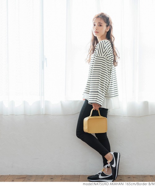 coca(coca)(コカ)の「ロールアップ袖 ボーダープルオーバー(Tシャツ/カットソー・レディース・その他1/その他2・M/L)」の6枚目の写真