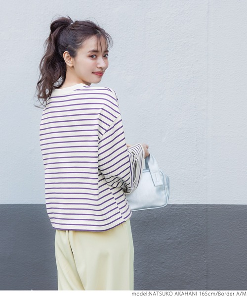 coca(coca)(コカ)の「ロールアップ袖 ボーダープルオーバー(Tシャツ/カットソー・レディース・その他1/その他2・M/L)」の12枚目の写真