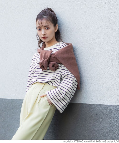 coca(coca)(コカ)の「ロールアップ袖 ボーダープルオーバー(Tシャツ/カットソー・レディース・その他1/その他2・M/L)」の14枚目の写真