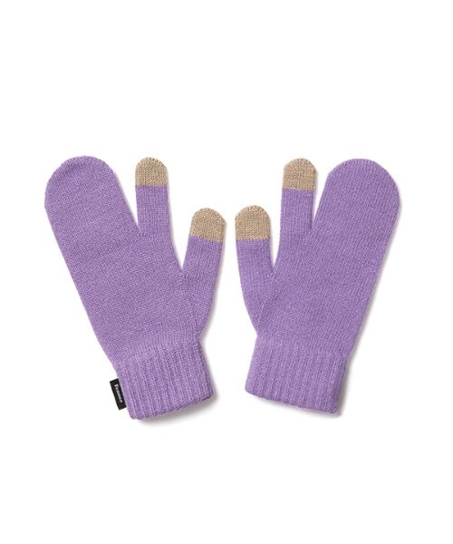 FENNEC（フェネック）の「【FENNEC 】ニットティミ グローブ(ver.4) / FENNEC KNIT TIMI GLOVES_ver.4（手袋・レディース・チャコール/ラベンダー・FREE）」の2枚目の写真