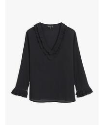 UN11 CHEMISE ノーカラーブラウス