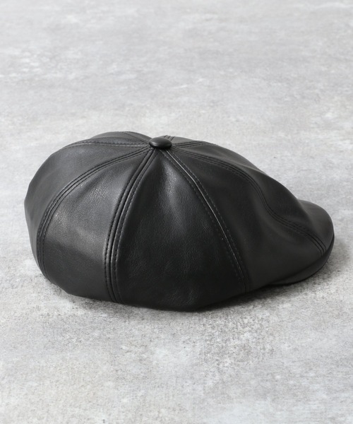 RAGEBLUE(レイジブルー)の「レザータッチキャスハンチング/266061(ハンチング/ベレー帽・メンズ・ブラック/ダークグレー/ダークブラウン・FREE)」の10枚目の写真