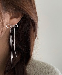 【LEJA】リボンモチーフアメリカピアス