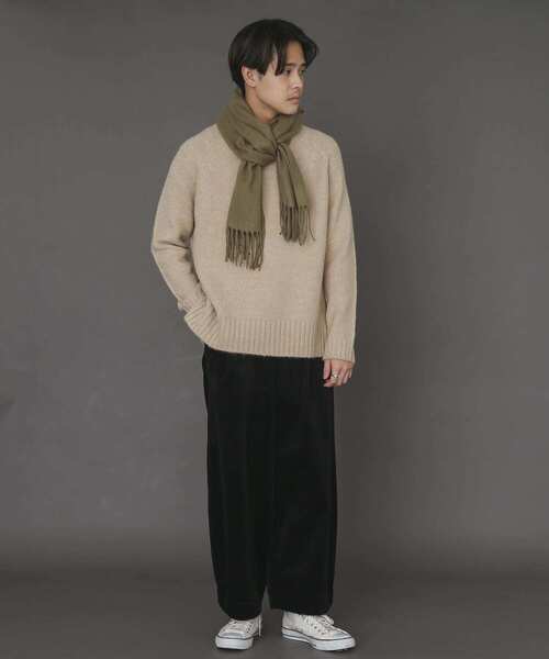 SENSE OF PLACE by URBAN RESEARCH（センスオブプレイスバイアーバンリサーチ）の「ブークレクルーネックセーター（ニット/セーター・メンズ・チャコールグレー/ベージュ/ミント・MEDIUM/LARGE）」の9枚目の写真