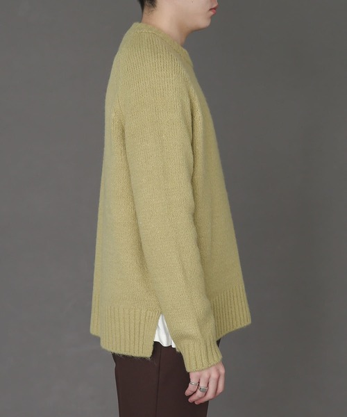 SENSE OF PLACE by URBAN RESEARCH（センスオブプレイスバイアーバンリサーチ）の「ブークレクルーネックセーター（ニット/セーター・メンズ・チャコールグレー/ベージュ/ミント・MEDIUM/LARGE）」の16枚目の写真