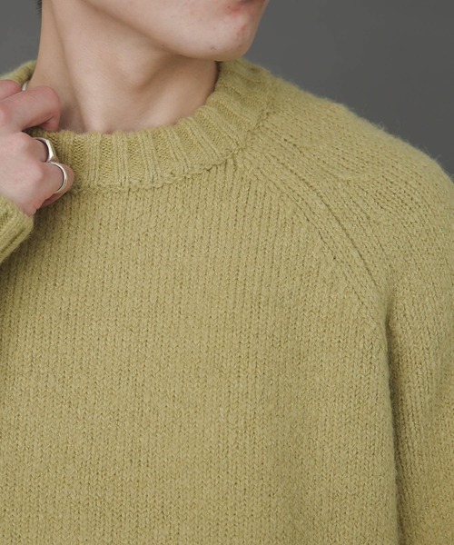 SENSE OF PLACE by URBAN RESEARCH（センスオブプレイスバイアーバンリサーチ）の「ブークレクルーネックセーター（ニット/セーター・メンズ・チャコールグレー/ベージュ/ミント・MEDIUM/LARGE）」の18枚目の写真