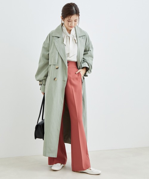 vis-`a-vis（ビサビ）の「【一部店舗限定】ボリュームスリーブロングトレンチコート（トレンチコート・レディース・ベージュ/カーキ/ベージュ系その他・M/S）」の11枚目の写真