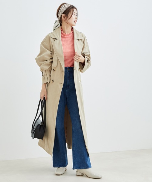 vis-`a-vis（ビサビ）の「【一部店舗限定】ボリュームスリーブロングトレンチコート（トレンチコート・レディース・ベージュ/カーキ/ベージュ系その他・M/S）」の13枚目の写真