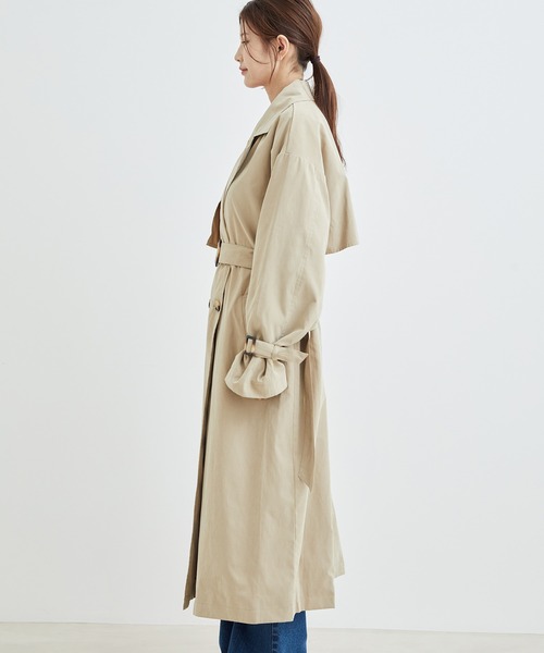 vis-`a-vis（ビサビ）の「【一部店舗限定】ボリュームスリーブロングトレンチコート（トレンチコート・レディース・ベージュ/カーキ/ベージュ系その他・M/S）」の17枚目の写真