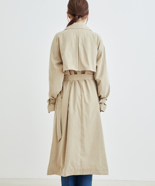 vis-`a-vis（ビサビ）の「【一部店舗限定】ボリュームスリーブロングトレンチコート（トレンチコート・レディース・ベージュ/カーキ/ベージュ系その他・M/S）」の18枚目の写真