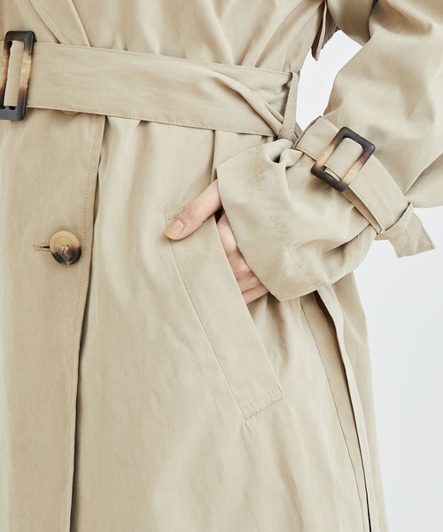 vis-`a-vis（ビサビ）の「【一部店舗限定】ボリュームスリーブロングトレンチコート（トレンチコート・レディース・ベージュ/カーキ/ベージュ系その他・M/S）」の22枚目の写真