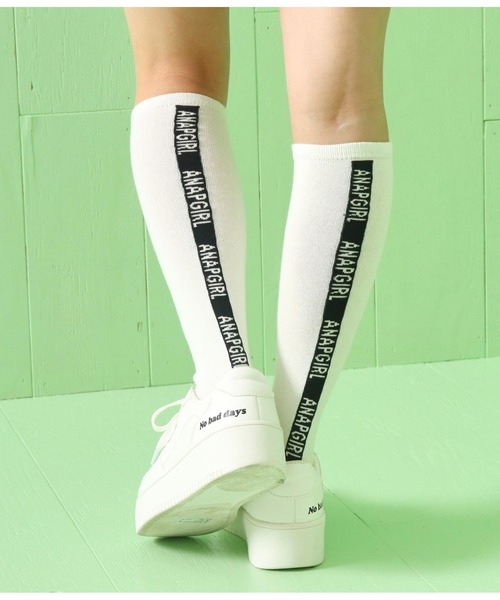 ラインメッセージハイソックス ソックス 靴下 Anap Girl アナップガール のファッション通販 Zozotown