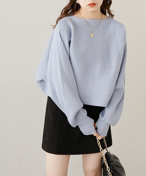 ショート丈リブボレロカーディガン+キャミSET（ニット/セーター