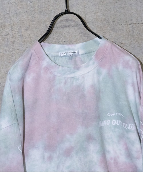 JOHN'S CLOSET（ジョンズクローゼット）の「【13】タイダイ染めプリントTシャツ（Tシャツ/カットソー・メンズ・ライトグリーン/サックスブルー/ピンク系・MEDIUM/LARGE）」の9枚目の写真
