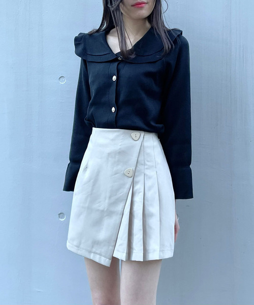 titty＆Co. PETIT（ティティアンドコープティ）の「【titty&Co.PETIT】ラッププリーツスカパン（スカート・レディース・ベージュ/ブラック・SMALL/MEDIUM）」の19枚目の写真