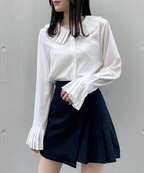 titty＆Co. PETIT（ティティアンドコープティ）の「【titty&Co.PETIT】ラッププリーツスカパン（スカート・レディース・ベージュ/ブラック・SMALL/MEDIUM）」の17枚目の写真