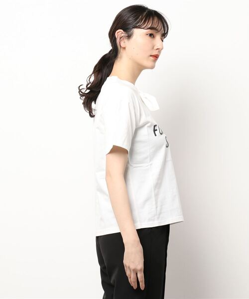 Leja（レジャ）の「【ELCY】リボン付きTシャツ（Tシャツ/カットソー・レディース・アイボリー・FREE）」の11枚目の写真