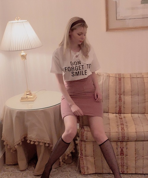 Leja（レジャ）の「【ELCY】リボン付きTシャツ（Tシャツ/カットソー・レディース・アイボリー・FREE）」の5枚目の写真