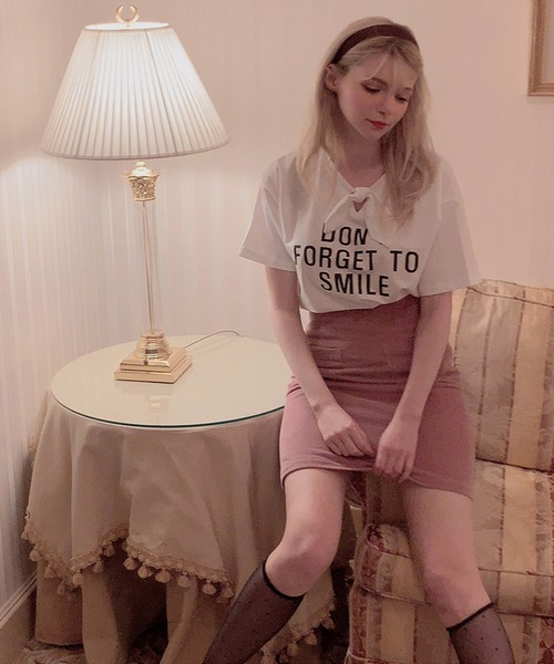 Leja（レジャ）の「【ELCY】リボン付きTシャツ（Tシャツ/カットソー・レディース・アイボリー・FREE）」の4枚目の写真