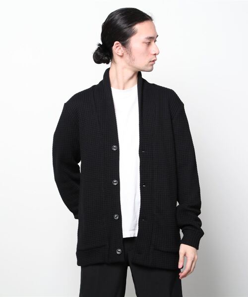 SEAGREEN（シーグリーン）の「SEAGREEN(シーグリーン) [WEB限定] BIG WAFFLE CARDIGAN（カーディガン/ボレロ・メンズ・ブラック・2/3/4/1）」の15枚目の写真