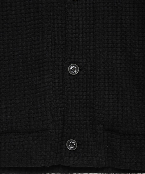 SEAGREEN（シーグリーン）の「SEAGREEN(シーグリーン) [WEB限定] BIG WAFFLE CARDIGAN（カーディガン/ボレロ・メンズ・ブラック・2/3/4/1）」の13枚目の写真