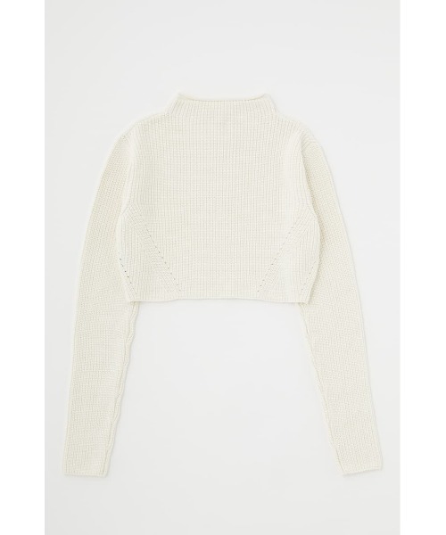 M_（エムアンダーバー）の「【M_】SHORT KNIT トップス（ニット/セーター・レディース・アイボリー/ライトベージュ/ブラック・FREE）」の16枚目の写真