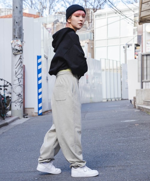 WEGO（ウィゴー）の「■■■WEGO/【WEB限定】ワンポイントピグメントパンツ■■■（スウェットパンツ・メンズ・ベージュ/ブルー/スミクロ/ワイン・MEDIUM/LARGE/X-LARGE）」の10枚目の写真