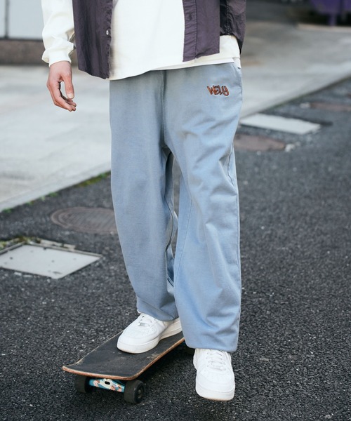 WEGO（ウィゴー）の「■■■WEGO/【WEB限定】ワンポイントピグメントパンツ■■■（スウェットパンツ・メンズ・ベージュ/ブルー/スミクロ/ワイン・MEDIUM/LARGE/X-LARGE）」の15枚目の写真