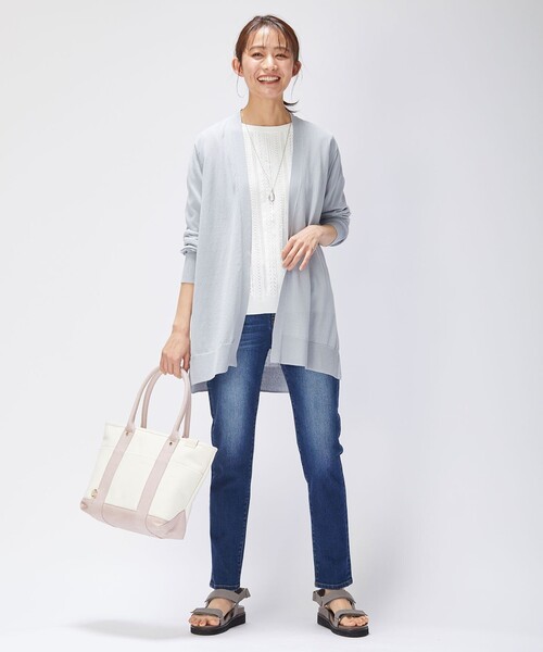 J.PRESS(ジェイプレス)の「【洗える】コルヌエコレーシー ニット(ニット/セーター・レディース・ホワイト系/ネイビー系/オレンジ系・T13/T15)」の7枚目の写真