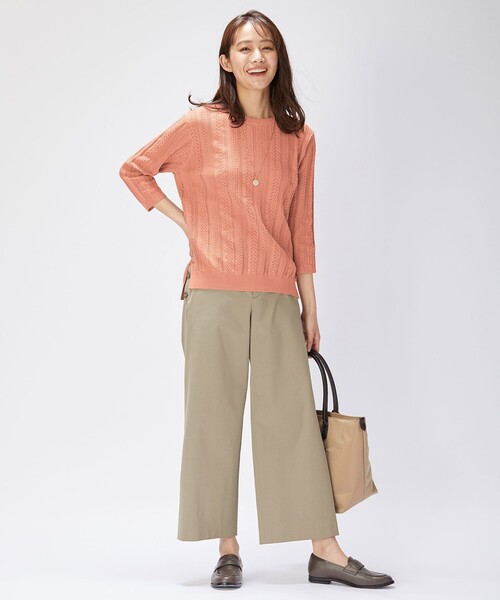 J.PRESS(ジェイプレス)の「【洗える】コルヌエコレーシー ニット(ニット/セーター・レディース・ホワイト系/ネイビー系/オレンジ系・T13/T15)」の8枚目の写真