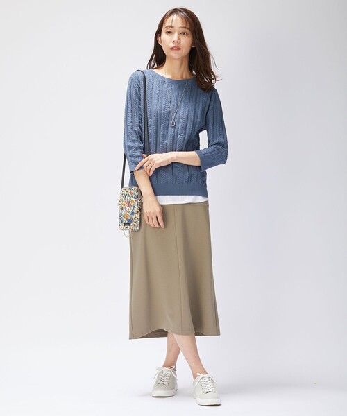 J.PRESS(ジェイプレス)の「【洗える】コルヌエコレーシー ニット(ニット/セーター・レディース・ホワイト系/ネイビー系/オレンジ系・T13/T15)」の9枚目の写真