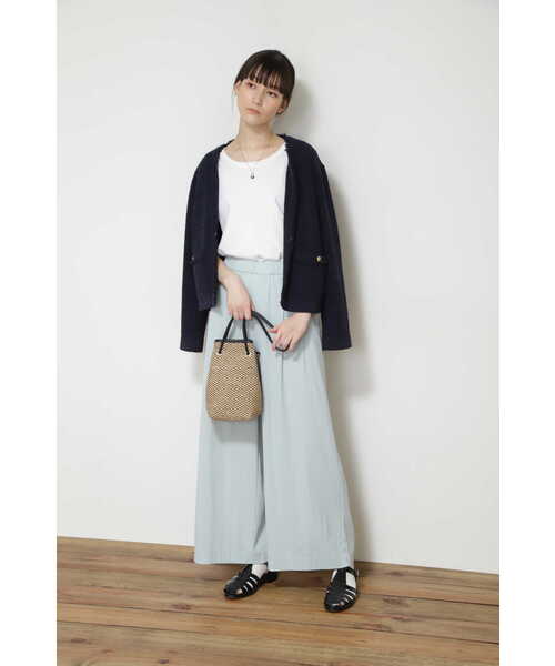 human woman（ヒューマンウーマン）の「オーガニックコットンスムース半袖Ｔシャツ（Tシャツ/カットソー・レディース・グレー/ホワイト・LARGE/MEDIUM）」の19枚目の写真