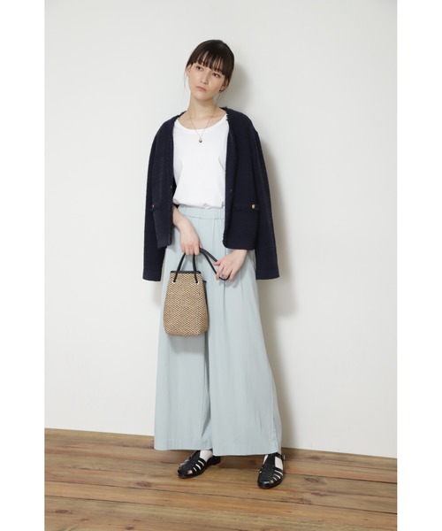 human woman（ヒューマンウーマン）の「オーガニックコットンスムース半袖Ｔシャツ（Tシャツ/カットソー・レディース・グレー/ホワイト・LARGE/MEDIUM）」の11枚目の写真