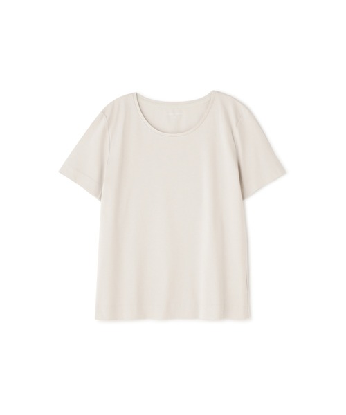 human woman（ヒューマンウーマン）の「オーガニックコットンスムース半袖Ｔシャツ（Tシャツ/カットソー・レディース・グレー/ホワイト・LARGE/MEDIUM）」の10枚目の写真