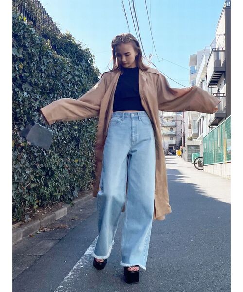 EMODA（エモダ）の「ルーズトレンチコート（トレンチコート・レディース・グレー/ベージュ/パープル・FREE）」の21枚目の写真