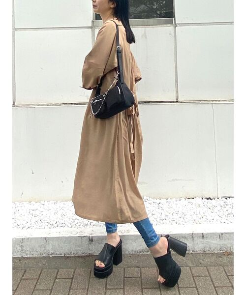 EMODA（エモダ）の「ルーズトレンチコート（トレンチコート・レディース・グレー/ベージュ/パープル・FREE）」の12枚目の写真