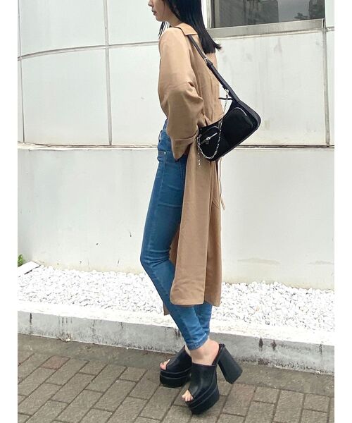 EMODA（エモダ）の「ルーズトレンチコート（トレンチコート・レディース・グレー/ベージュ/パープル・FREE）」の9枚目の写真