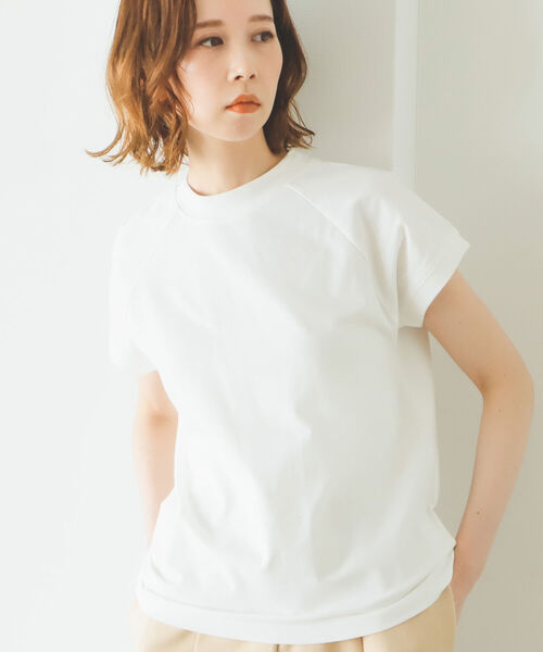 B:MING by BEAMS(ビーミングバイビームス)の「B:MING by BEAMS / フレンチ モックネック プルオーバー 22SS(Tシャツ/カットソー・レディース・スミクロ/ライトブルー/ホワイト/セージグリーン・ONE SIZE)」の14枚目の写真