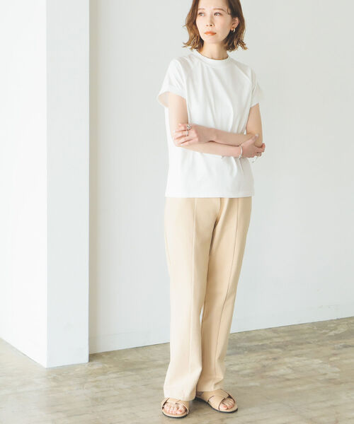 B:MING by BEAMS(ビーミングバイビームス)の「B:MING by BEAMS / フレンチ モックネック プルオーバー 22SS(Tシャツ/カットソー・レディース・スミクロ/ライトブルー/ホワイト/セージグリーン・ONE SIZE)」の9枚目の写真