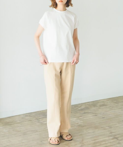 B:MING by BEAMS(ビーミングバイビームス)の「B:MING by BEAMS / フレンチ モックネック プルオーバー 22SS(Tシャツ/カットソー・レディース・スミクロ/ライトブルー/ホワイト/セージグリーン・ONE SIZE)」の17枚目の写真