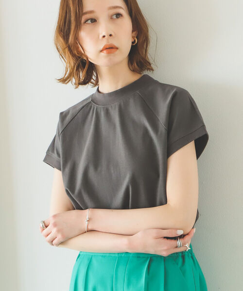 B:MING by BEAMS(ビーミングバイビームス)の「B:MING by BEAMS / フレンチ モックネック プルオーバー 22SS(Tシャツ/カットソー・レディース・スミクロ/ライトブルー/ホワイト/セージグリーン・ONE SIZE)」の19枚目の写真