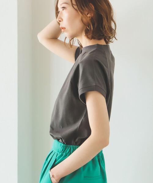 B:MING by BEAMS(ビーミングバイビームス)の「B:MING by BEAMS / フレンチ モックネック プルオーバー 22SS(Tシャツ/カットソー・レディース・スミクロ/ライトブルー/ホワイト/セージグリーン・ONE SIZE)」の21枚目の写真