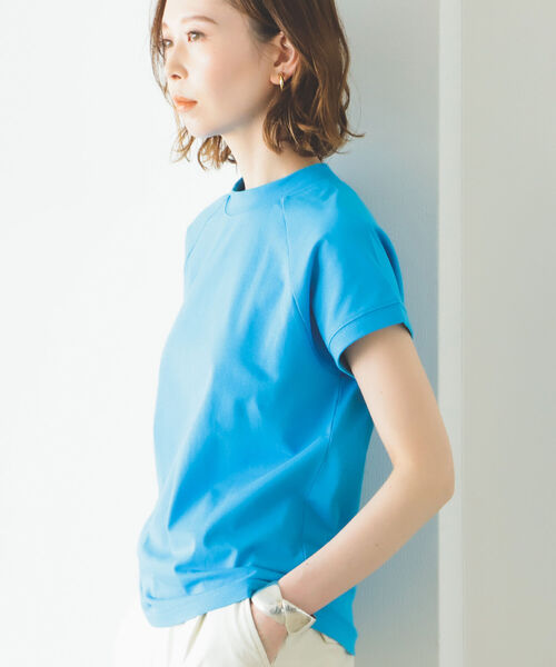 B:MING by BEAMS(ビーミングバイビームス)の「B:MING by BEAMS / フレンチ モックネック プルオーバー 22SS(Tシャツ/カットソー・レディース・スミクロ/ライトブルー/ホワイト/セージグリーン・ONE SIZE)」の20枚目の写真